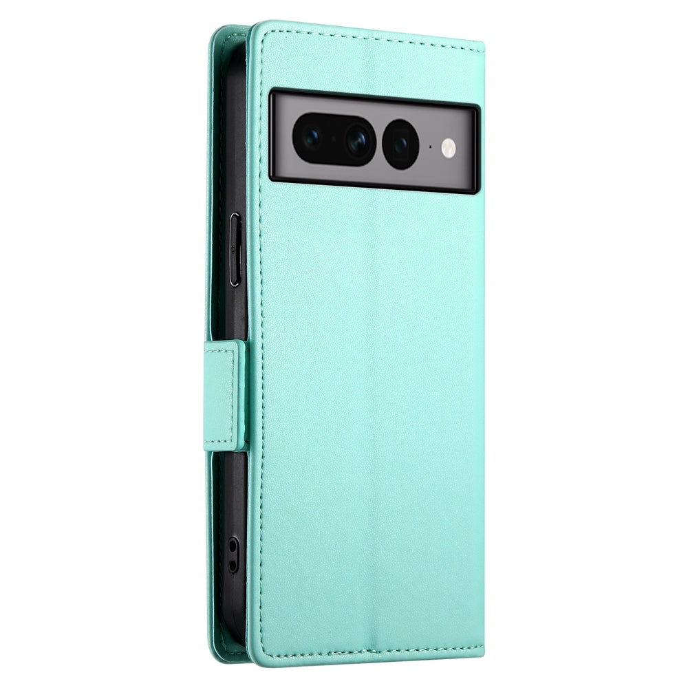 Google Pixel 7 Pro Wallet Case - Luxury Magnetic PU Leather Flip Cover with Card Slots, Stand & Shockproof Protection