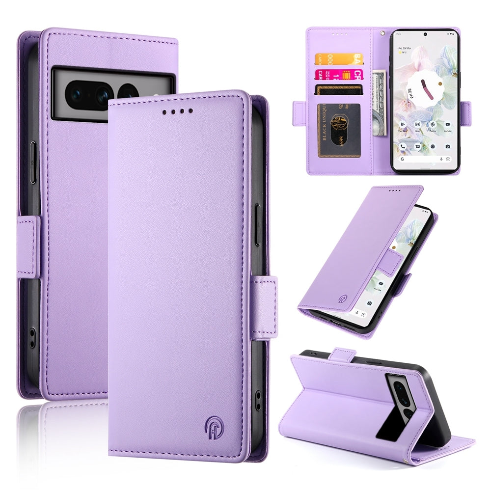 Google Pixel 7 Pro Wallet Case - Luxury Magnetic PU Leather Flip Cover with Card Slots, Stand & Shockproof Protection