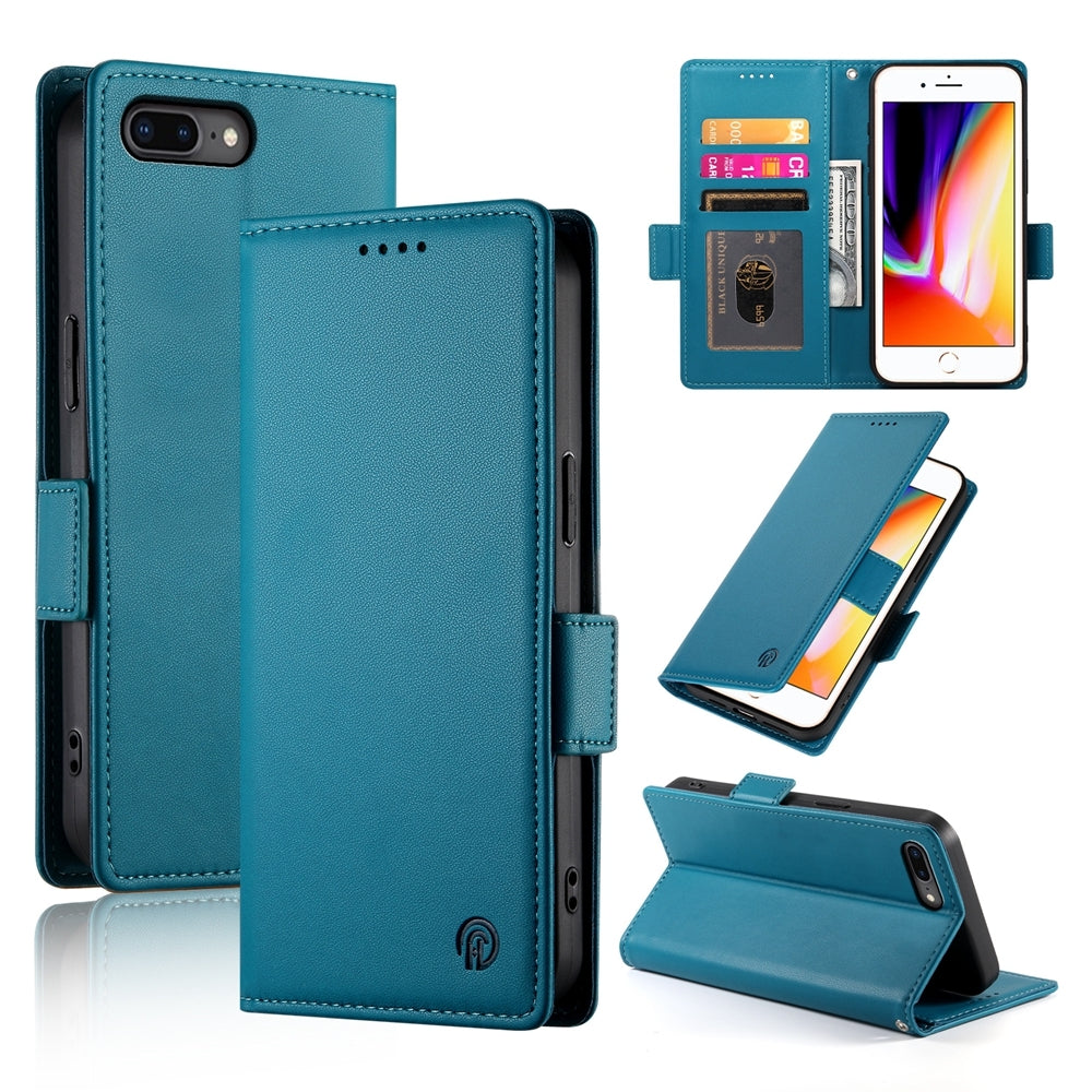 iPhone 8 Plus Wallet Case - Luxury Magnetic PU Leather Flip Cover with Card Slots, Stand & Shockproof Protection