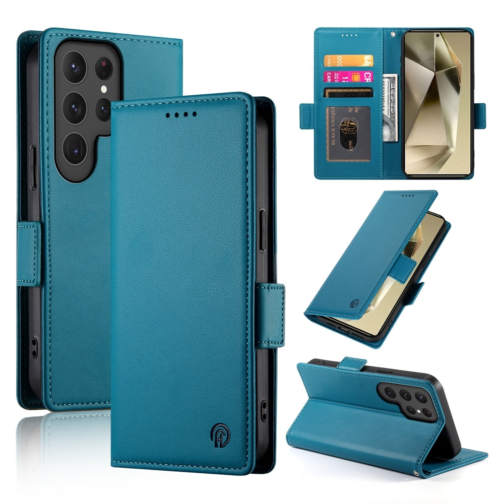 Samsung Galaxy S24 Ultra 5G Wallet Case - Luxury Magnetic PU Leather Flip Cover with Card Slots, Stand & Shockproof Protection