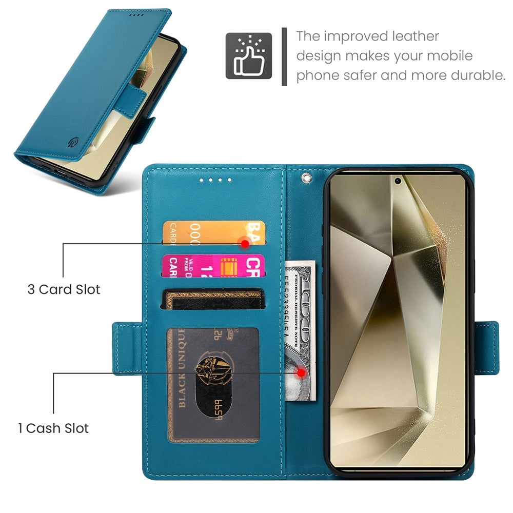 Samsung Galaxy S24 Ultra 5G Wallet Case - Luxury Magnetic PU Leather Flip Cover with Card Slots, Stand & Shockproof Protection