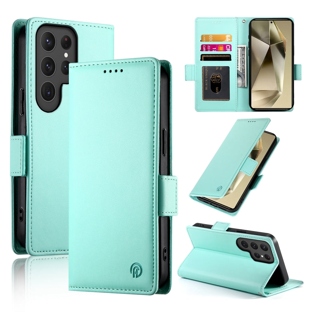 Samsung Galaxy S24 Ultra 5G Wallet Case - Luxury Magnetic PU Leather Flip Cover with Card Slots, Stand & Shockproof Protection