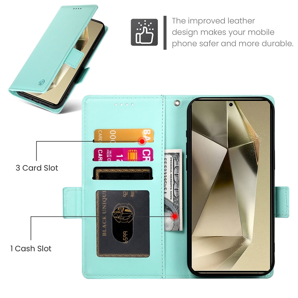 Samsung Galaxy S24 Ultra 5G Wallet Case - Luxury Magnetic PU Leather Flip Cover with Card Slots, Stand & Shockproof Protection