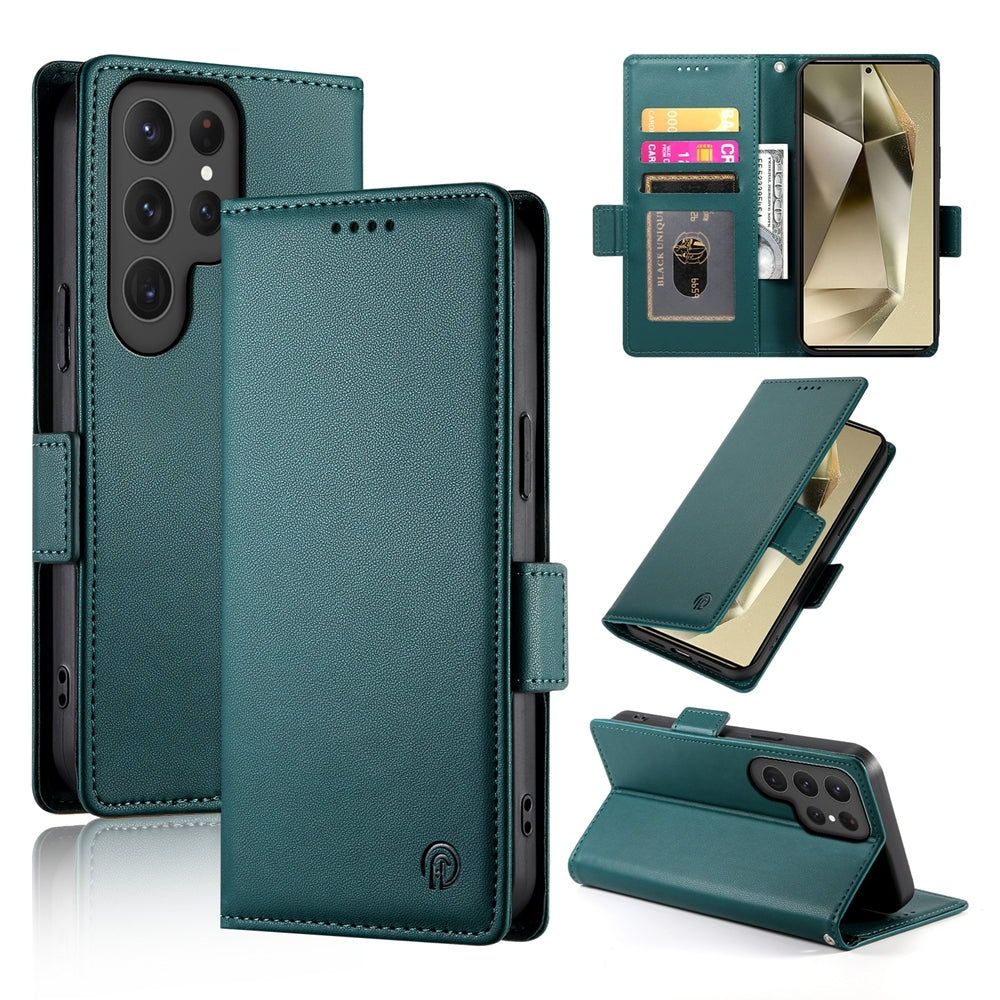 Samsung Galaxy S24 Ultra 5G Wallet Case - Luxury Magnetic PU Leather Flip Cover with Card Slots, Stand & Shockproof Protection