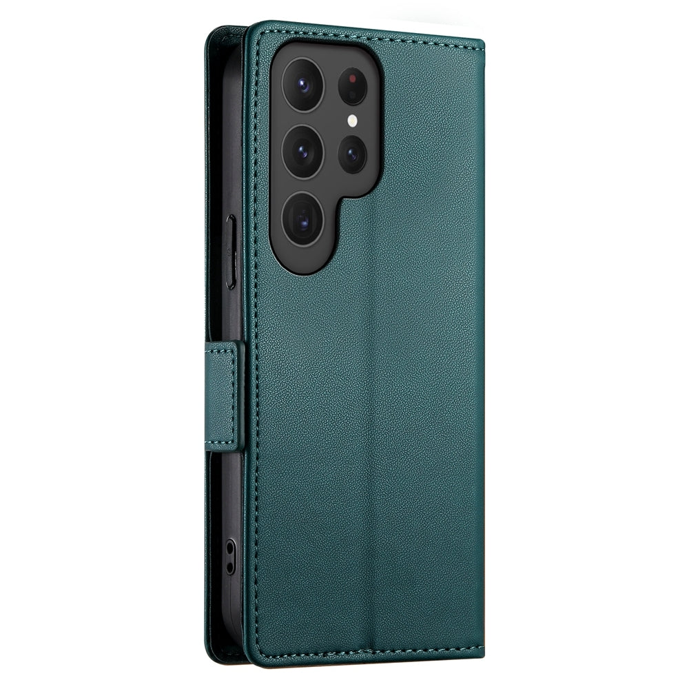 Samsung Galaxy S24 Ultra 5G Wallet Case - Luxury Magnetic PU Leather Flip Cover with Card Slots, Stand & Shockproof Protection