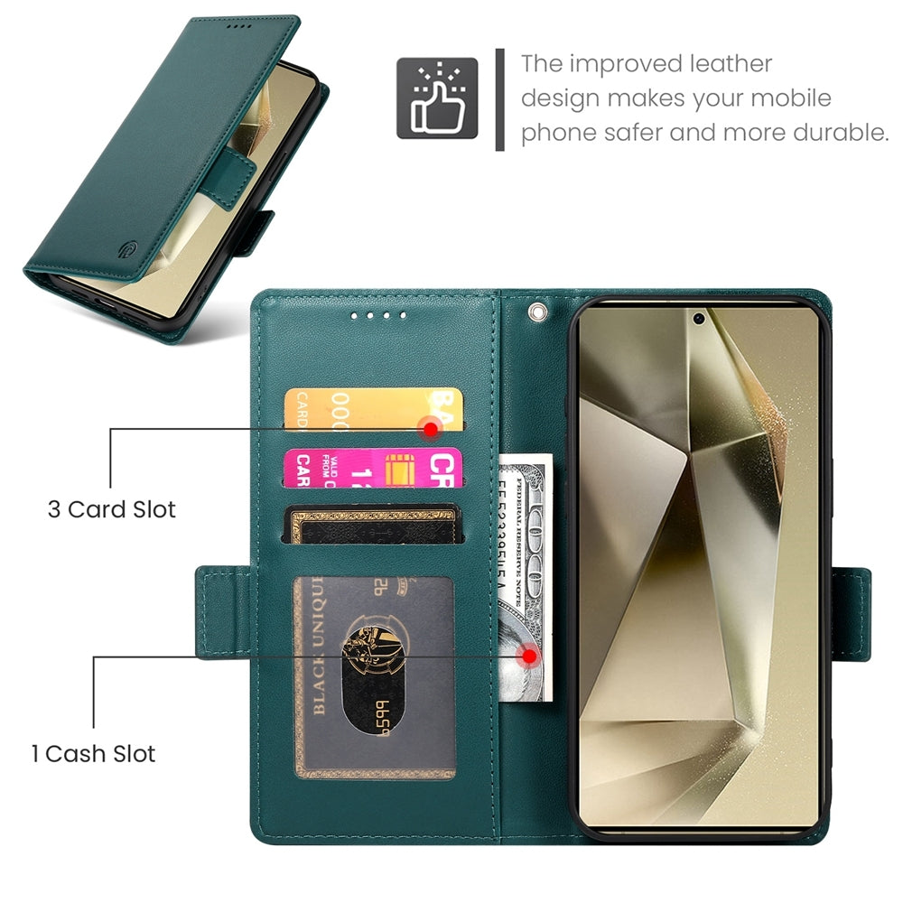 Samsung Galaxy S24 Ultra 5G Wallet Case - Luxury Magnetic PU Leather Flip Cover with Card Slots, Stand & Shockproof Protection