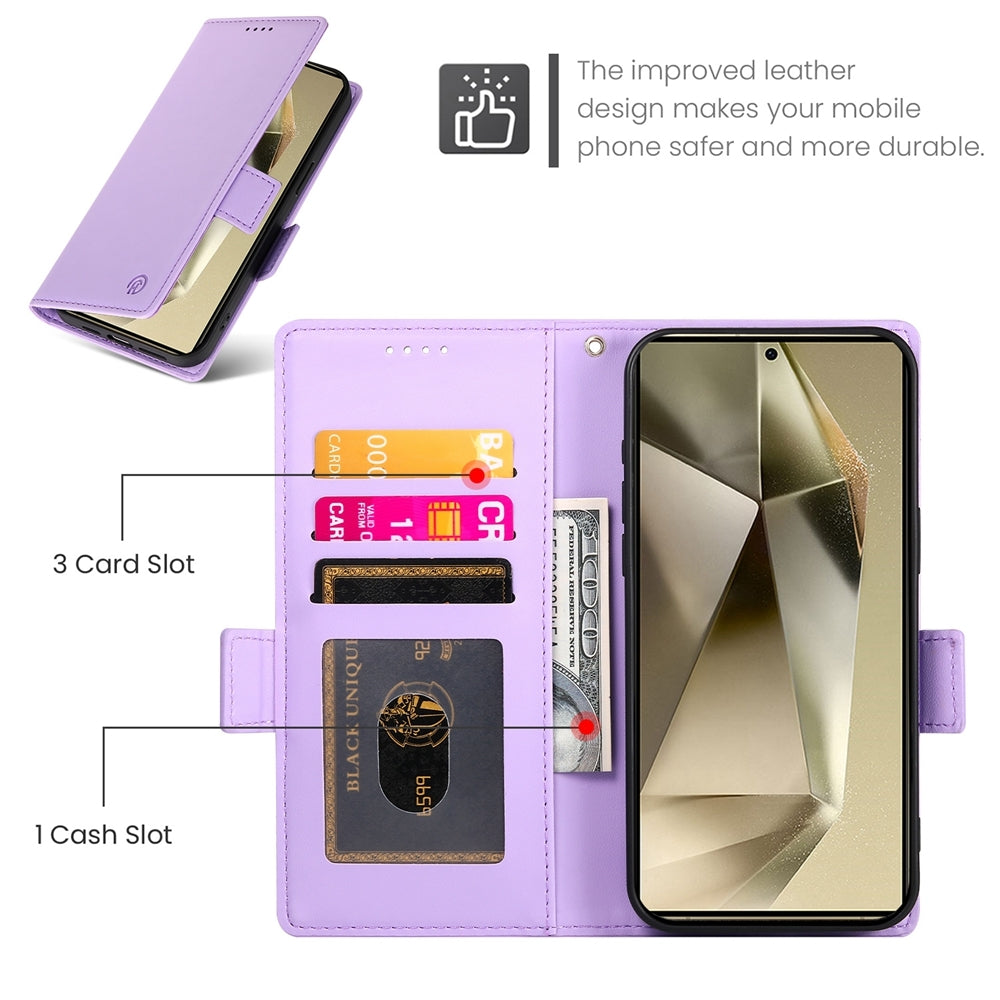 Samsung Galaxy S24 Ultra 5G Wallet Case - Luxury Magnetic PU Leather Flip Cover with Card Slots, Stand & Shockproof Protection