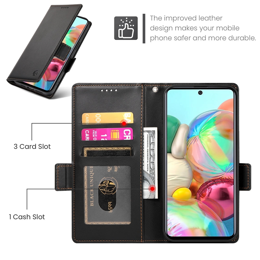 Samsung Galaxy A71 4G Wallet Case - Luxury Magnetic PU Leather Flip Cover with Card Slots, Stand & Shockproof Protection