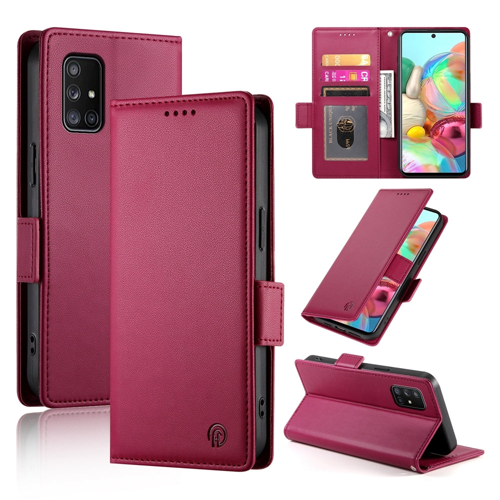 Samsung Galaxy A71 4G Wallet Case - Luxury Magnetic PU Leather Flip Cover with Card Slots, Stand & Shockproof Protection