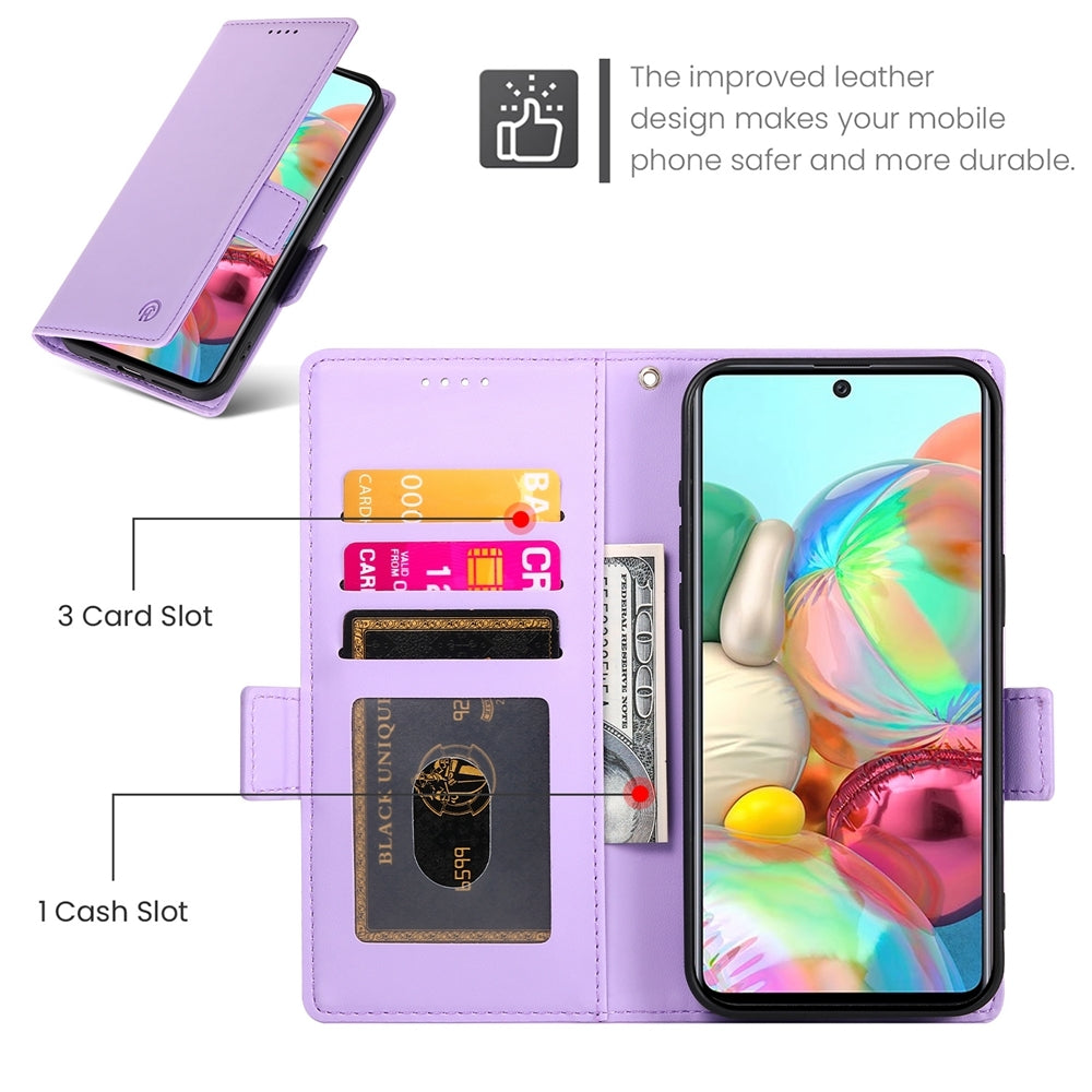 Samsung Galaxy A71 4G Wallet Case - Luxury Magnetic PU Leather Flip Cover with Card Slots, Stand & Shockproof Protection