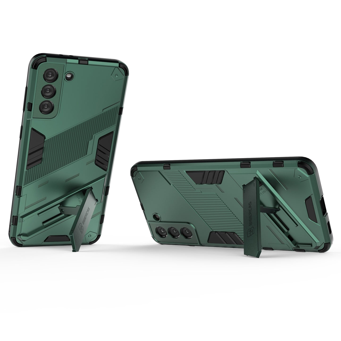 Samsung Galaxy S21+ 5G Shockproof Phone Case - Punk Armor 2-in-1 PC + TPU with Invisible Holder