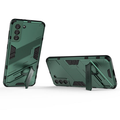 Samsung Galaxy S21+ 5G Shockproof Phone Case - Punk Armor 2-in-1 PC + TPU with Invisible Holder