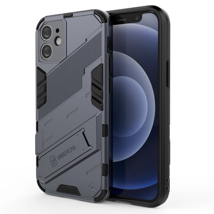 iPhone 12 mini Shockproof Phone Case - Punk Armor 2-in-1 PC + TPU with Invisible Holder