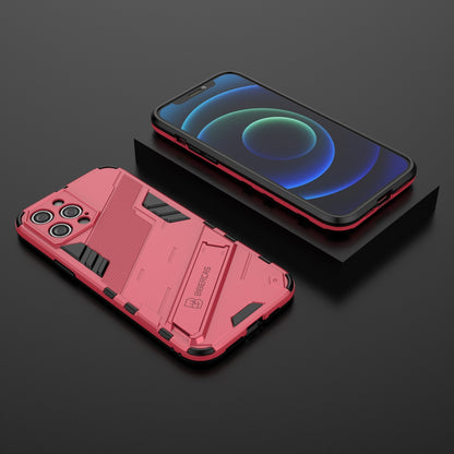 iPhone 12 Pro Max Shockproof Phone Case - Punk Armor 2-in-1 PC + TPU with Invisible Holder