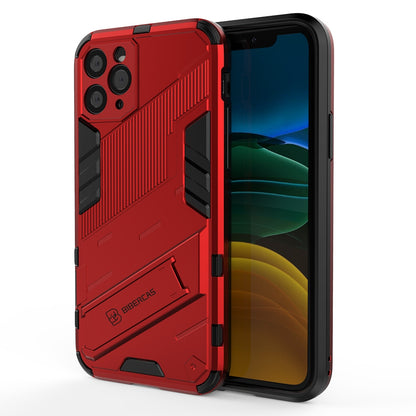 iPhone 11 Pro Shockproof Phone Case - Punk Armor 2-in-1 PC + TPU with Invisible Holder