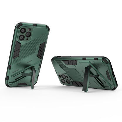 iPhone 11 Pro Shockproof Phone Case - Punk Armor 2-in-1 PC + TPU with Invisible Holder
