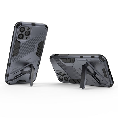 iPhone 11 Pro Shockproof Phone Case - Punk Armor 2-in-1 PC + TPU with Invisible Holder