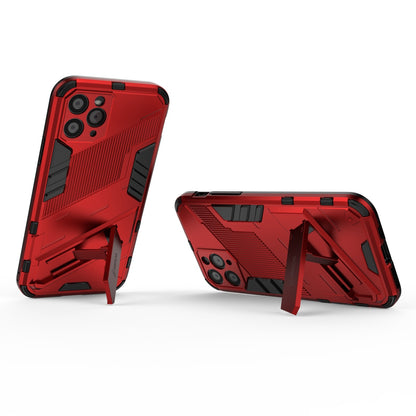 iPhone 11 Shockproof Phone Case - Punk Armor 2-in-1 PC + TPU with Invisible Holder
