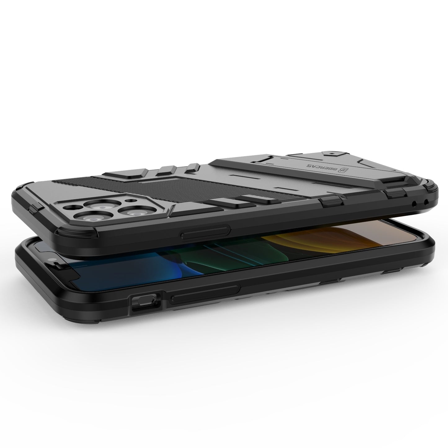 iPhone 11 Shockproof Phone Case - Punk Armor 2-in-1 PC + TPU with Invisible Holder