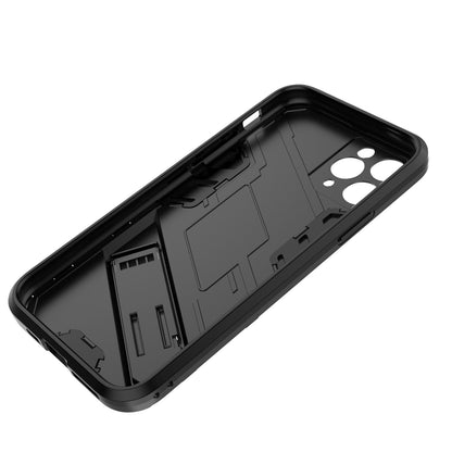 iPhone 11 Shockproof Phone Case - Punk Armor 2-in-1 PC + TPU with Invisible Holder