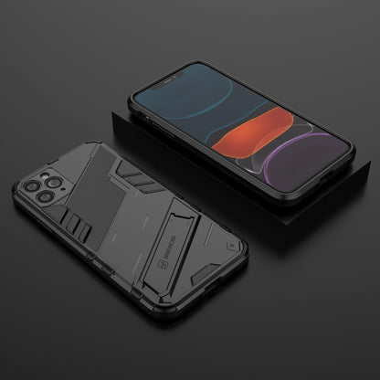 iPhone 11 Pro Max Shockproof Phone Case - Punk Armor 2-in-1 PC + TPU with Invisible Holder