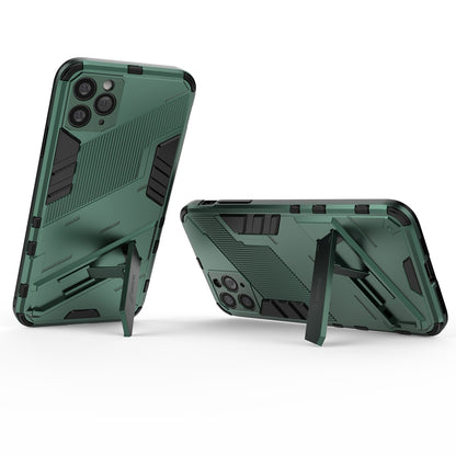 iPhone 11 Pro Max Shockproof Phone Case - Punk Armor 2-in-1 PC + TPU with Invisible Holder