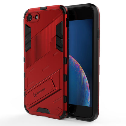 iPhone 8 Shockproof Phone Case - Punk Armor 2-in-1 PC + TPU with Invisible Holder