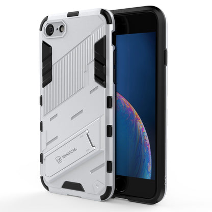 iPhone 8 Shockproof Phone Case - Punk Armor 2-in-1 PC + TPU with Invisible Holder