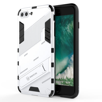 iPhone 8 Plus Shockproof Phone Case - Punk Armor 2-in-1 PC + TPU with Invisible Holder