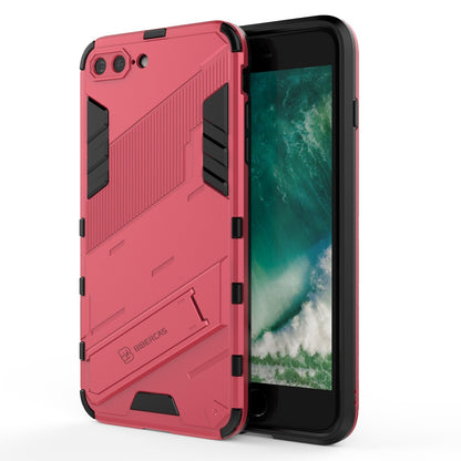 iPhone 8 Plus Shockproof Phone Case - Punk Armor 2-in-1 PC + TPU with Invisible Holder