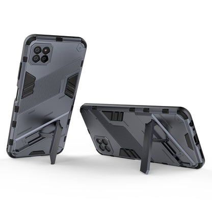 Samsung Galaxy A22 5G Shockproof Phone Case - Punk Armor 2-in-1 PC + TPU with Invisible Holder