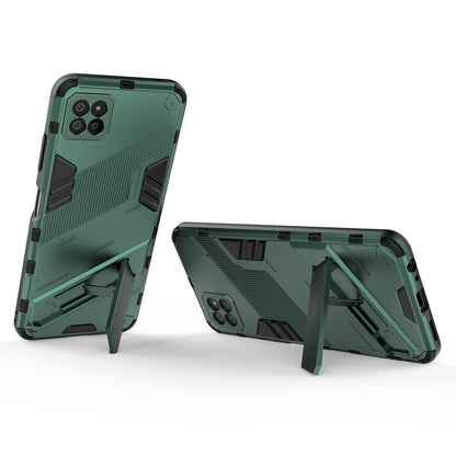 Samsung Galaxy A22 5G Shockproof Phone Case - Punk Armor 2-in-1 PC + TPU with Invisible Holder