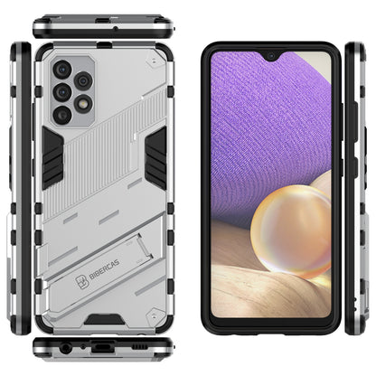 Samsung Galaxy A32 4G Shockproof Phone Case - Punk Armor 2-in-1 PC + TPU with Invisible Holder