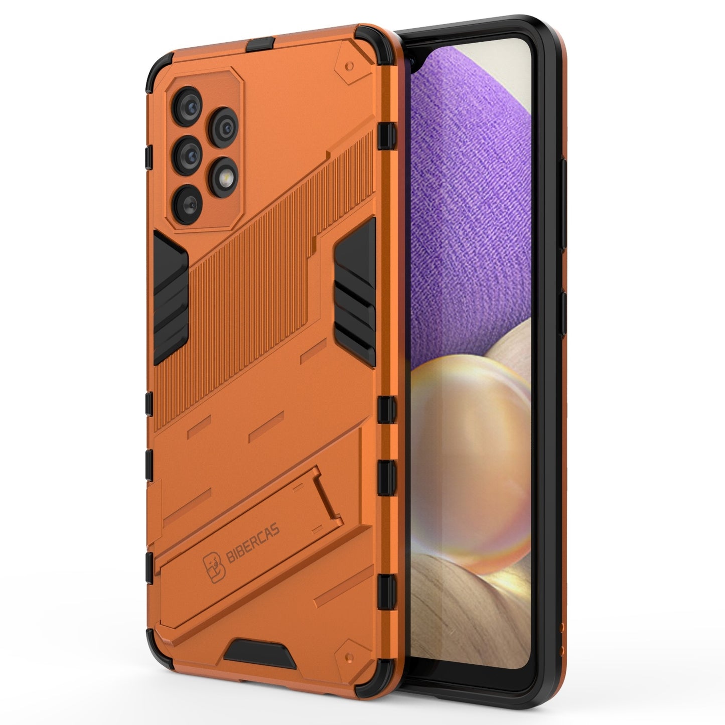 Samsung Galaxy A32 4G Shockproof Phone Case - Punk Armor 2-in-1 PC + TPU with Invisible Holder
