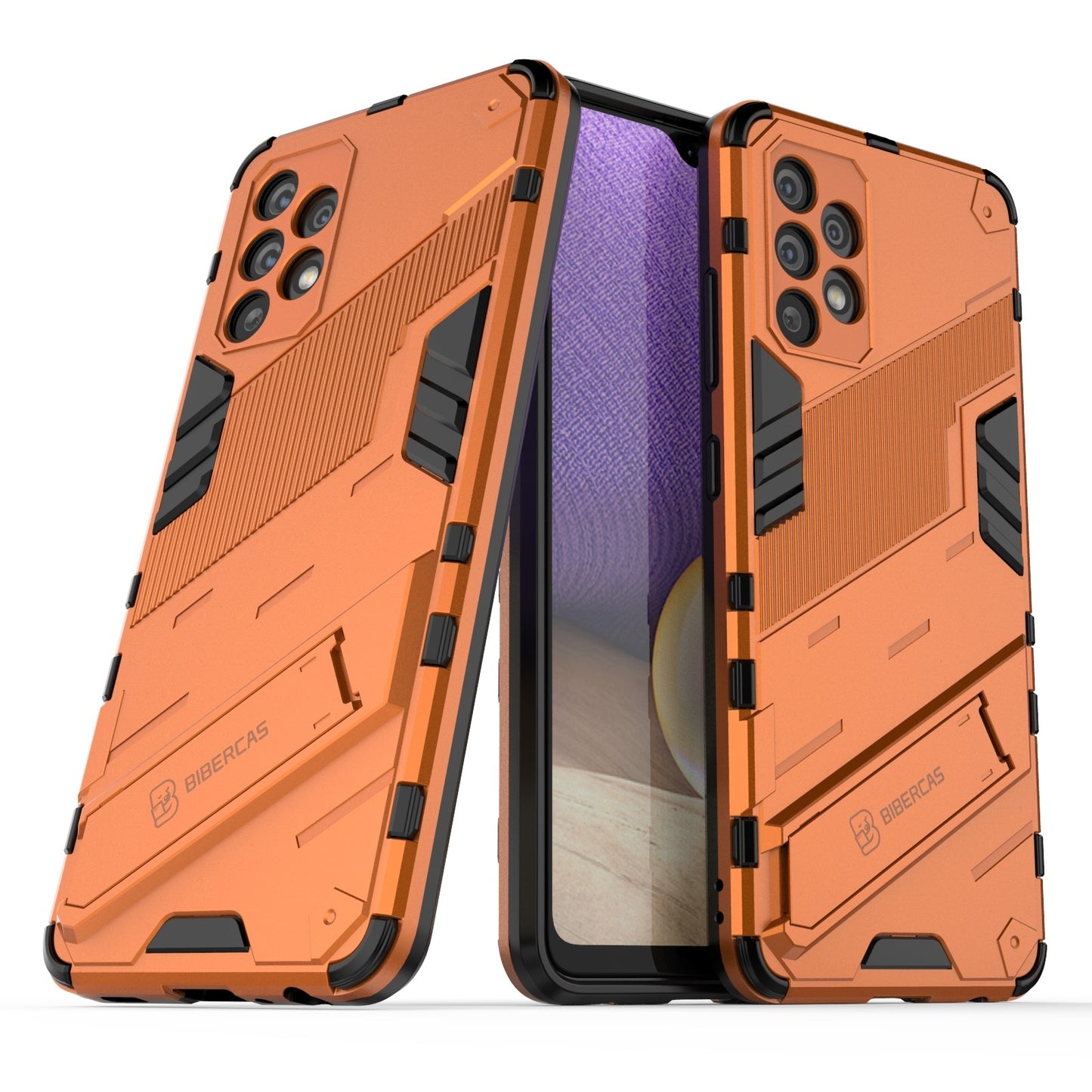 Samsung Galaxy A32 4G Shockproof Phone Case - Punk Armor 2-in-1 PC + TPU with Invisible Holder