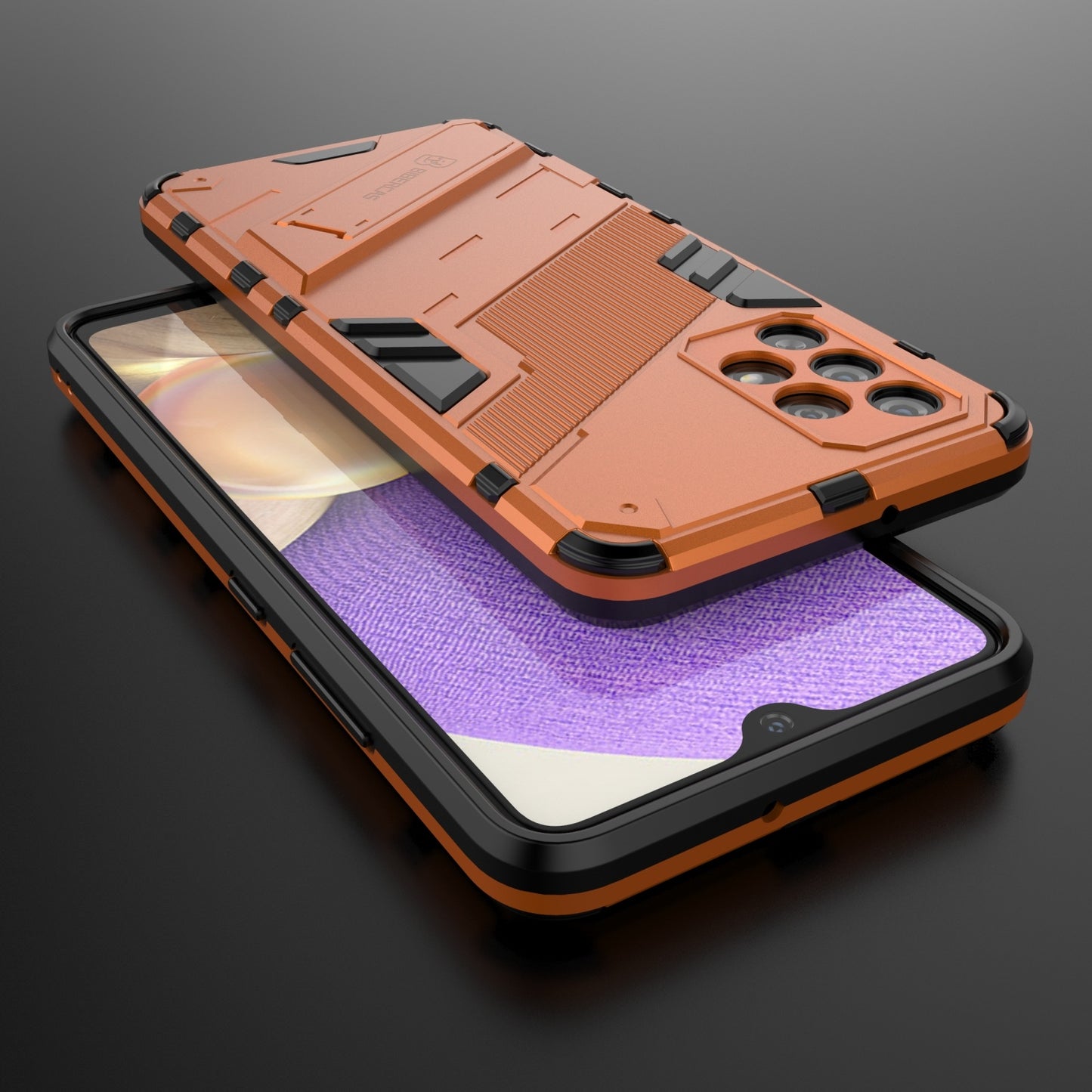 Samsung Galaxy A32 4G Shockproof Phone Case - Punk Armor 2-in-1 PC + TPU with Invisible Holder