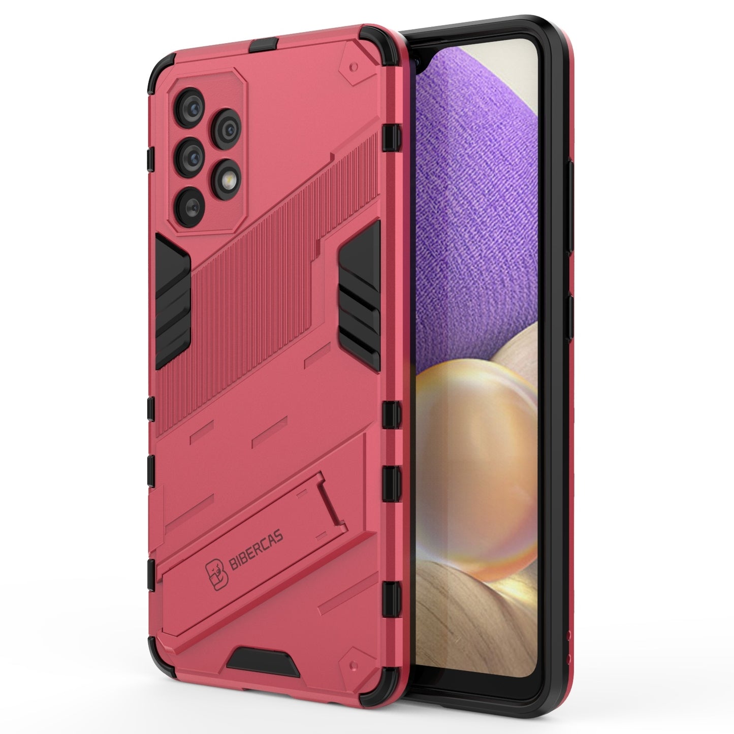 Samsung Galaxy A32 4G Shockproof Phone Case - Punk Armor 2-in-1 PC + TPU with Invisible Holder