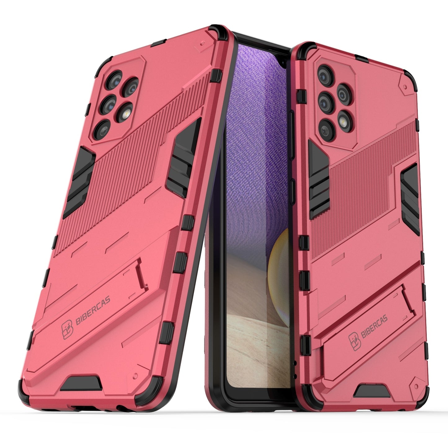 Samsung Galaxy A32 4G Shockproof Phone Case - Punk Armor 2-in-1 PC + TPU with Invisible Holder