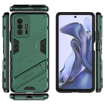 Xiaomi Mi 11T Pro Shockproof Phone Case - Punk Armor 2-in-1 PC + TPU with Invisible Holder