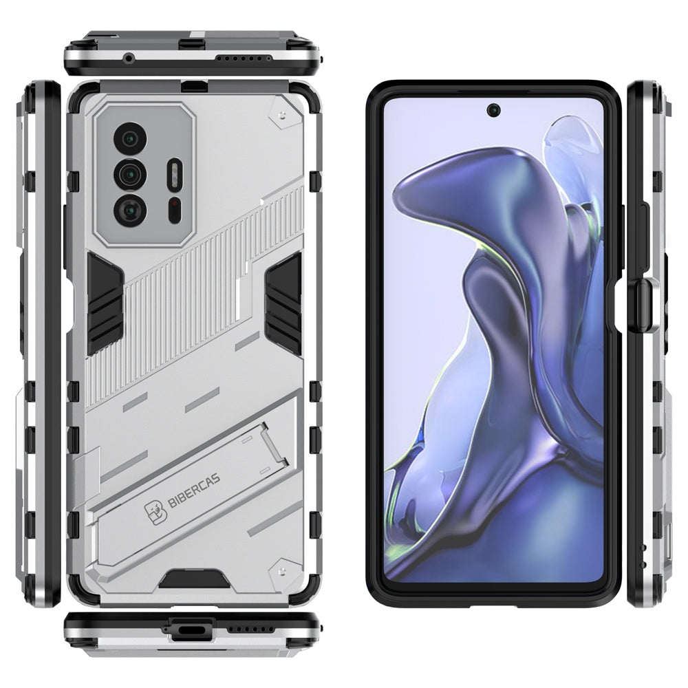 Xiaomi Mi 11T Pro Shockproof Phone Case - Punk Armor 2-in-1 PC + TPU with Invisible Holder