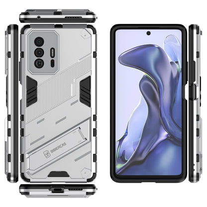 Xiaomi Mi 11T Pro Shockproof Phone Case - Punk Armor 2-in-1 PC + TPU with Invisible Holder