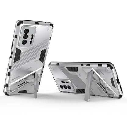 Xiaomi Mi 11T Shockproof Phone Case - Punk Armor 2-in-1 PC + TPU with Invisible Holder