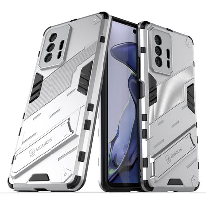 Xiaomi Mi 11T Pro Shockproof Phone Case - Punk Armor 2-in-1 PC + TPU with Invisible Holder