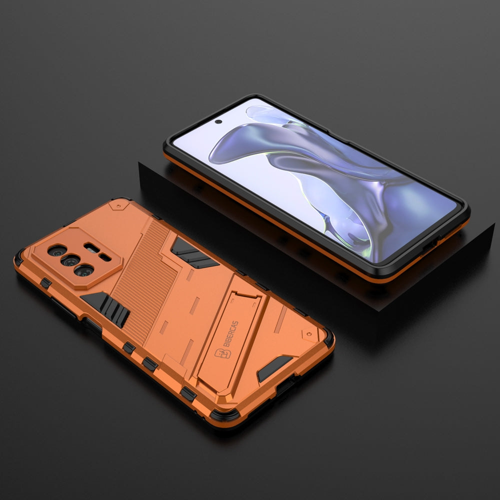 Xiaomi Mi 11T Shockproof Phone Case - Punk Armor 2-in-1 PC + TPU with Invisible Holder