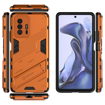 Xiaomi Mi 11T Shockproof Phone Case - Punk Armor 2-in-1 PC + TPU with Invisible Holder
