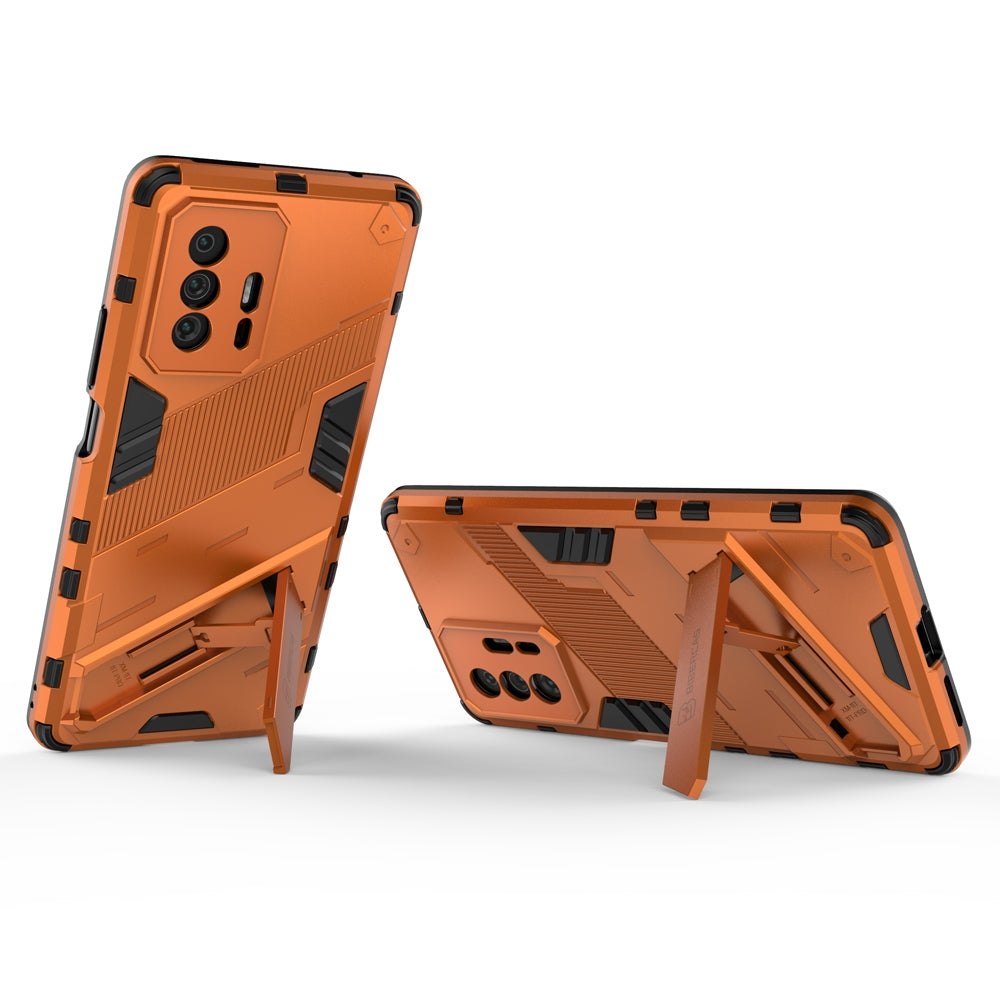Xiaomi Mi 11T Shockproof Phone Case - Punk Armor 2-in-1 PC + TPU with Invisible Holder