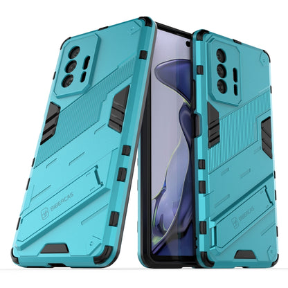 Xiaomi Mi 11T Shockproof Phone Case - Punk Armor 2-in-1 PC + TPU with Invisible Holder