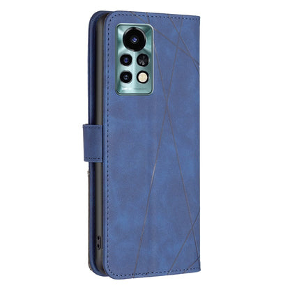 Infinix Note 11 Pro Wallet Case – Rhombus Texture PU Leather, Magnetic Buckle, Card Slots, Stand Function, Shockproof Protective Cover