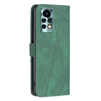 Infinix Note 11 Pro Wallet Case – Rhombus Texture PU Leather, Magnetic Buckle, Card Slots, Stand Function, Shockproof Protective Cover