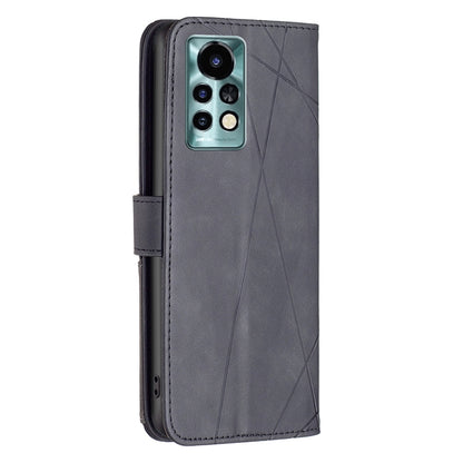 Infinix Note 11 Pro Wallet Case – Rhombus Texture PU Leather, Magnetic Buckle, Card Slots, Stand Function, Shockproof Protective Cover